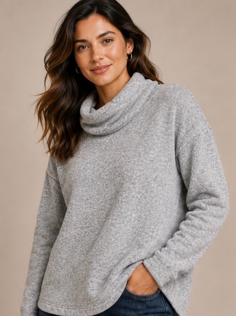💙 REITMANS HYBA Gray Turtleneck Sweater